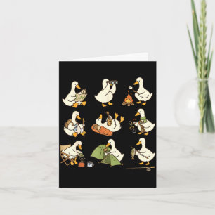 Outdoor camping hiking adventure goose nature card