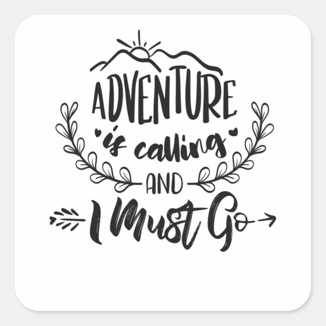 Outdoor Camping Hiking Camper Gifts Square Sticker (Front)