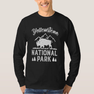 Outdoor Camping Mountain Buffalo Yellowstone Natio T-Shirt
