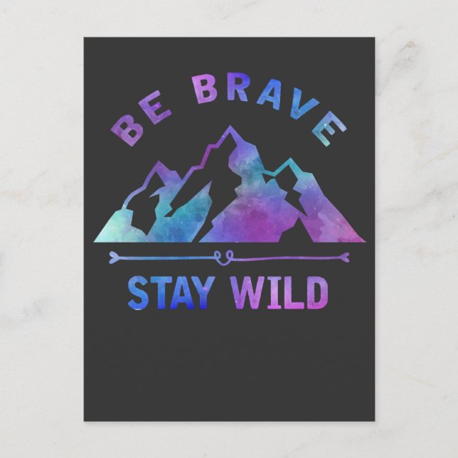 Outdoor Camping Mountain Hiking Nature Postcard (Front)