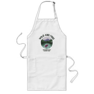 Outdoor Camping Wild and Free Custom Reunion Long Apron
