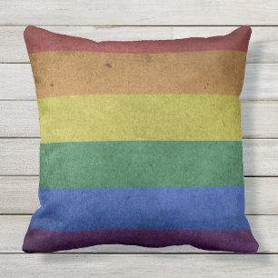 Outdoor cushion pride flag rainbow decor pillow