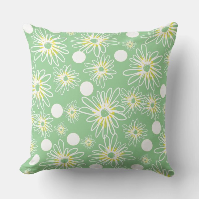 Outdoor Daisy Deck Pillow (Front)