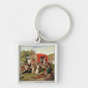 Outdoor Fete in Turkey, c.1830-60 Keychain