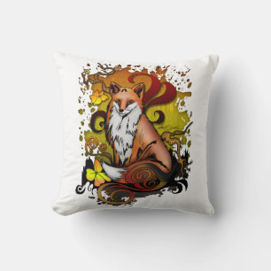 Outdoor Fox  Throw Pillow