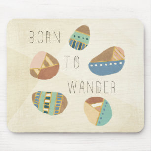 Outdoor Geo IX   Born to Wander Mouse Pad