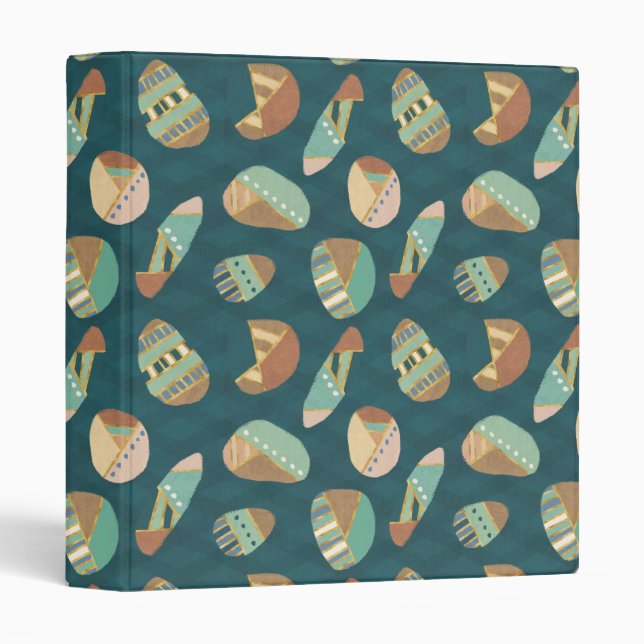 Outdoor Geo Step | Blue Pattern Binder (Front/Spine)