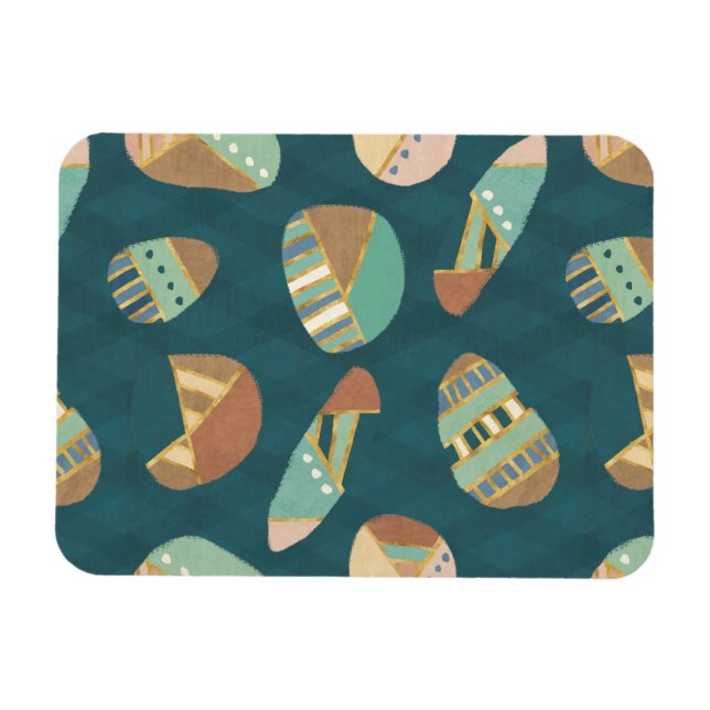 Outdoor Geo Step | Blue Pattern Magnet (Horizontal)