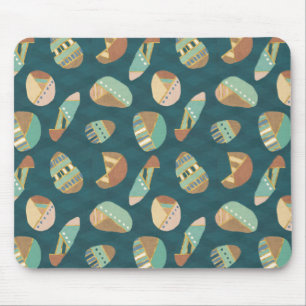 Outdoor Geo Step Blue Pattern Mouse Pad