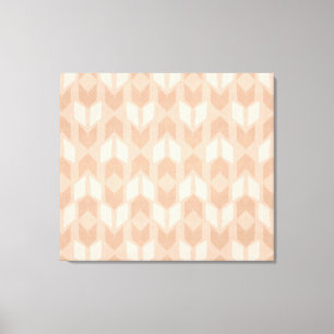Outdoor Geo Step   Coral Arrow Pattern Canvas Print