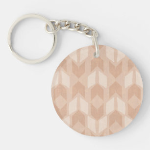Outdoor Geo Step   Coral Arrow Pattern Keychain