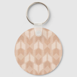 Outdoor Geo Step Coral Arrow Pattern Keychain