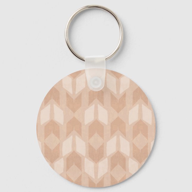 Outdoor Geo Step | Coral Arrow Pattern Keychain (Front)