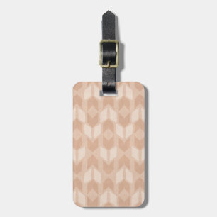 Outdoor Geo Step   Coral Arrow Pattern Luggage Tag
