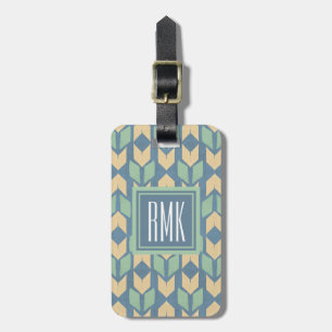 Outdoor Geo Step   Geometric Arrow Pattern Luggage Tag