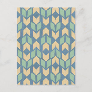 Outdoor Geo Step Geometric Arrow Pattern Postcard