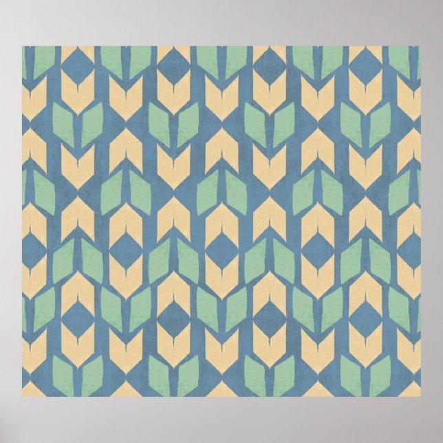 Outdoor Geo Step | Geometric Arrow Pattern Poster (Front)