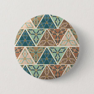 Outdoor Geo Step Geometric Pattern 2 Inch Round Button