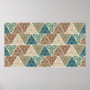 Outdoor Geo Step   Geometric Pattern Poster