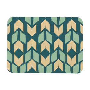 Outdoor Geo Step Geometric Teal Arrow Pattern Magnet