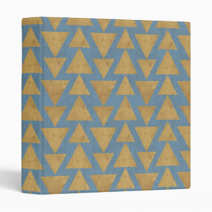 Outdoor Geo Step   Gold & Blue Pattern Binder