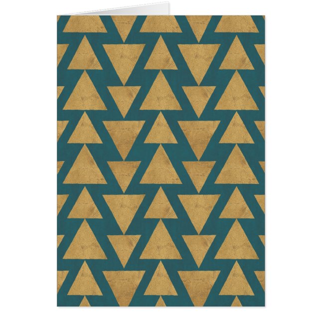 Outdoor Geo Step | Gold & Dark Teal Pattern (Front)