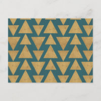 Outdoor Geo Step | Gold & Dark Teal Pattern