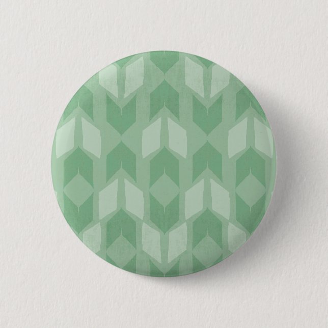 Outdoor Geo Step | Green Arrow Pattern 2 Inch Round Button (Front)