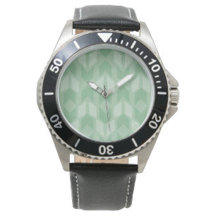 Outdoor Geo Step Green Arrow Pattern Watch