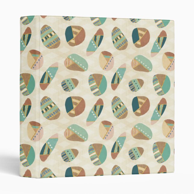 Outdoor Geo Step  | Teal Pattern Binder (Front/Spine)