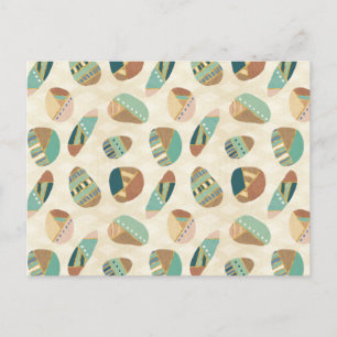 Outdoor Geo Step Teal Pattern Postcard