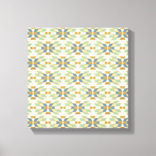 Outdoor Geo Step Tribal Pattern Canvas Print