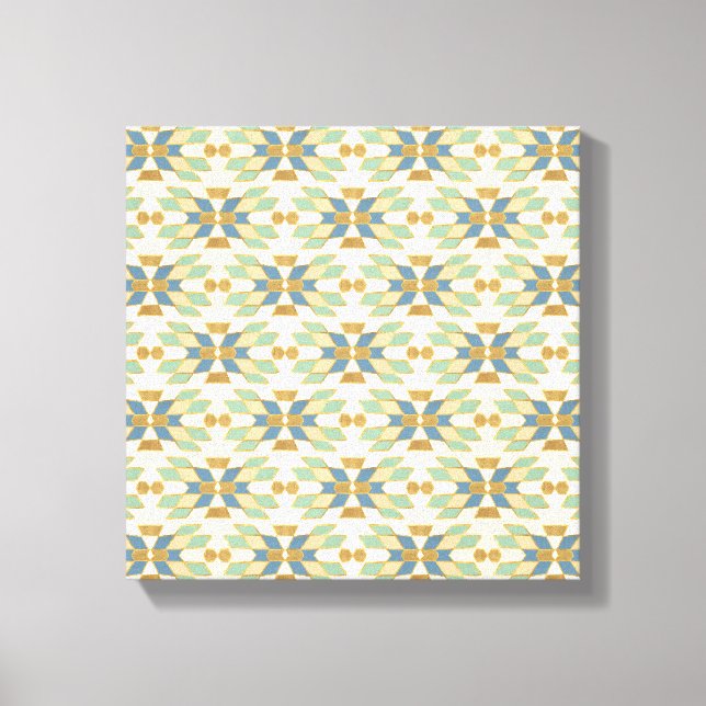 Outdoor Geo Step | Tribal Pattern Canvas Print (Front)