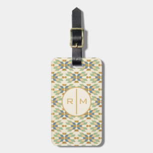 Outdoor Geo Step   Tribal Pattern Luggage Tag