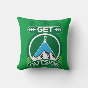 Outdoor Gifts Men Women Into The Wild Hiking M Throw Pillow