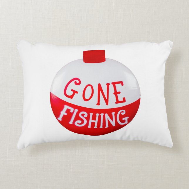 **OUTDOOR** GONE FISHING BOBBER PILLOW (Front)