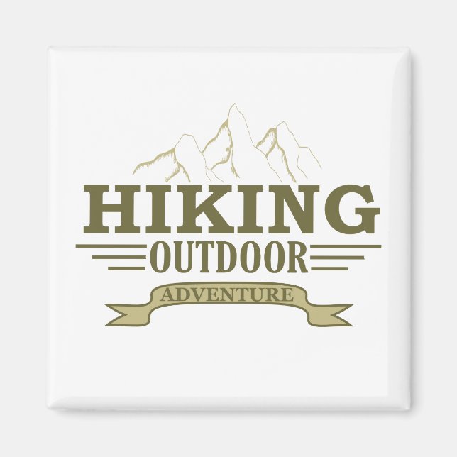 Outdoor hike hikers hiking adventure  magnet (Front)