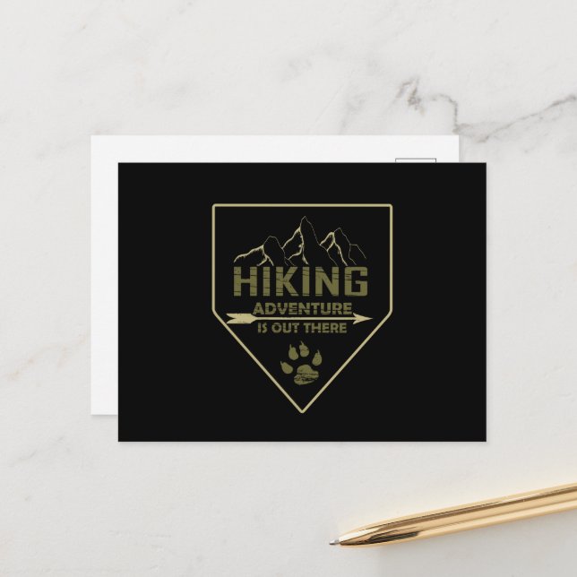 Outdoor hiking adventure  holiday postcard (Front/Back In Situ)