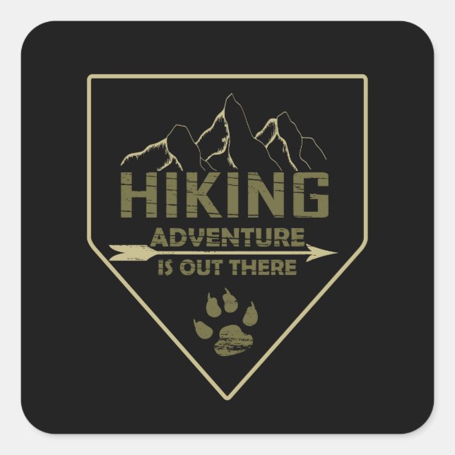 Outdoor hiking adventure  square sticker (Front)