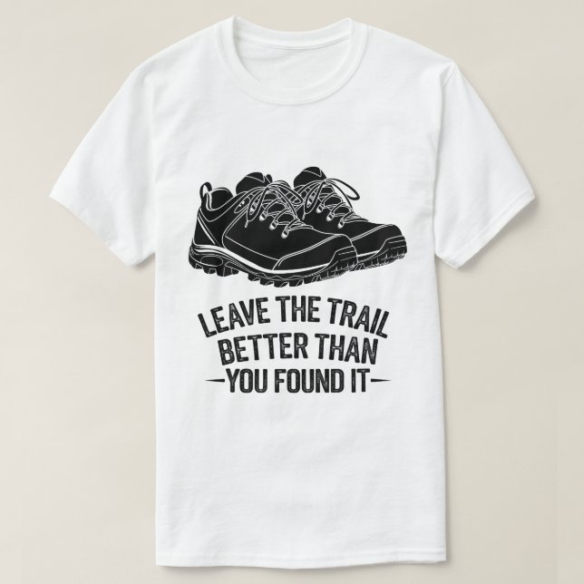 Outdoor Hiking Boots Nature Conservation Design T-Shirt (Design Front)