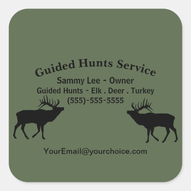 Outdoor Hunting Guide Service Professional  Square Sticker (Front)