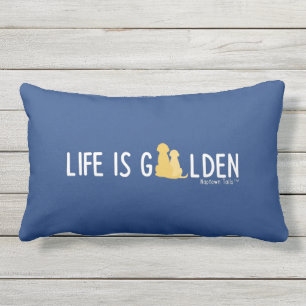 Outdoor Life is Golden Throw Pillow, Housewarming  Lumbar Pillow