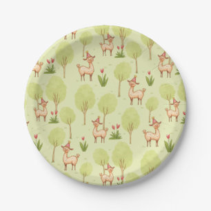 Outdoor Llama kid’s birthday celebration Paper Plate