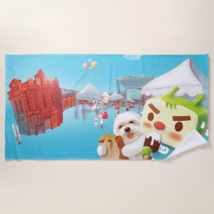 Outdoor Market Fun Beach Towel
