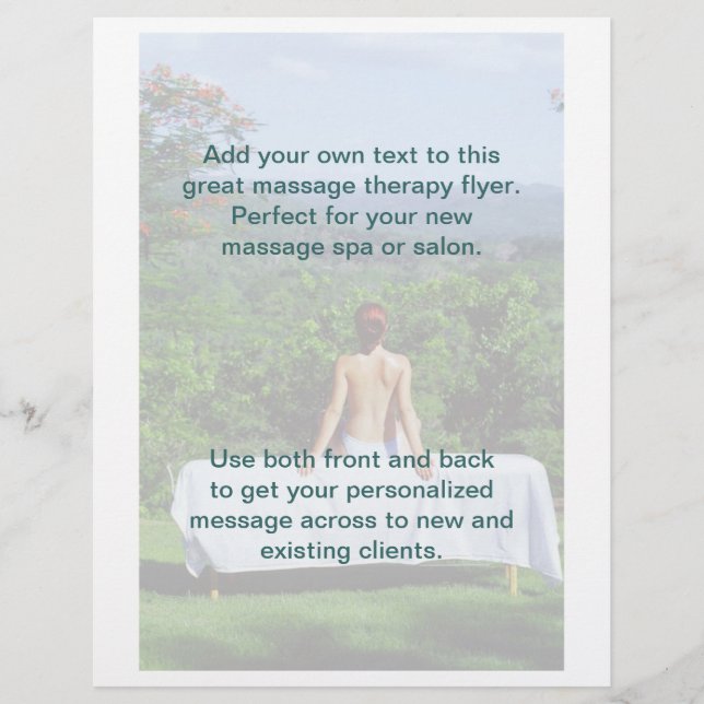 Outdoor Massage Photo Flyer (Front)