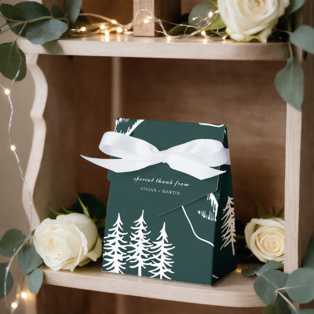 Outdoor Mountain Pine Tree Wedding Favor Box (Creator Uploaded)