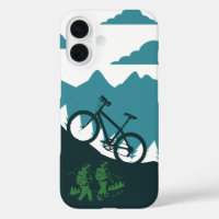 Outdoor MTB Rider Silhouette Design