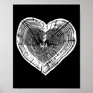 Outdoor Nature Lover Tree Ring Heart Earth Day 1  Poster
