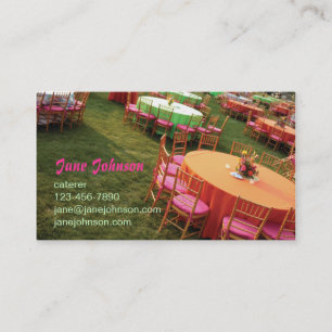 outdoor party tables business card