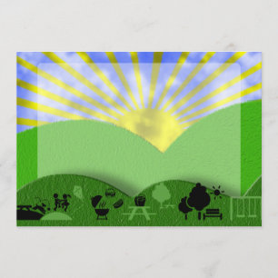 Outdoor Picnic Invitation Background